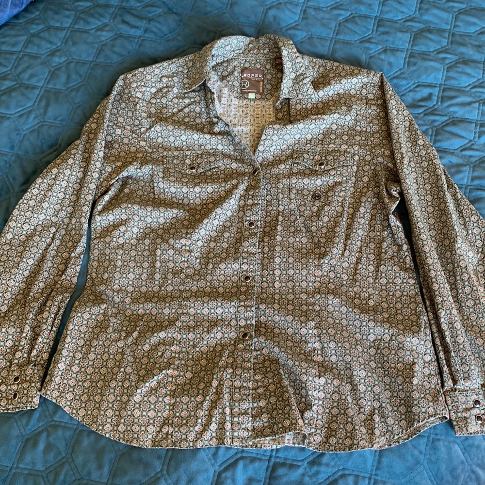 Roper XL V-Neck Western Shirt